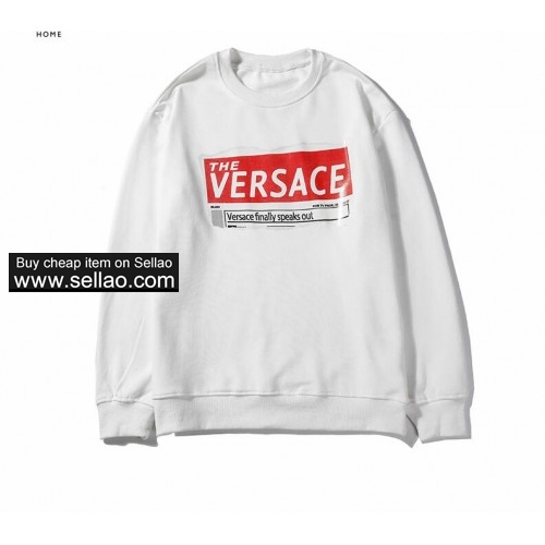 Versace Hoodies Street Coat Men Sport Hooded Pullover Sweater letter print men women Sweatshirt t