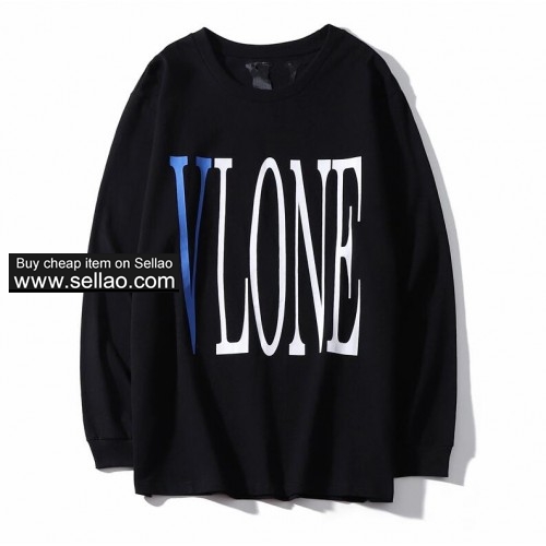 vlone letter printing Men Hoodies Europe Street Pullover Sweater Sport Hooded fashion women Sweatshi