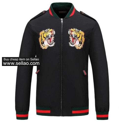 Men Women Designer Jacket Luxury Brand GUCCI Embroidered tiger head Coat  Mens Clothes
