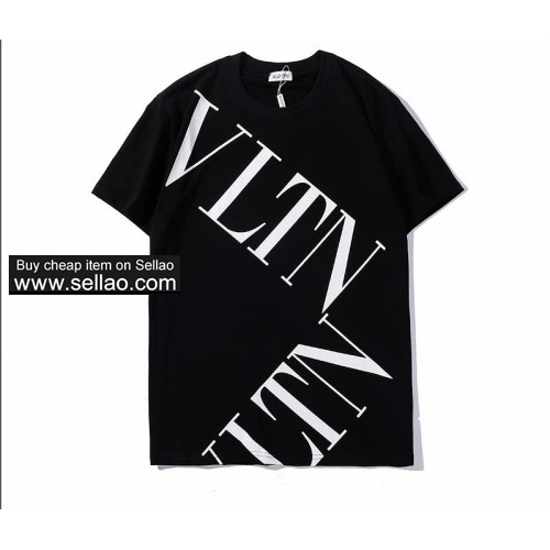 Luxury VLTN Summer Mens Designer Brand T Shirts Fashion Shirts Letter Print Sexy lips  tee