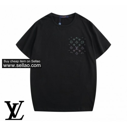 Luxury brand fashion Louis Vuitton t shirt balck men womens summer t shirt S-XXL