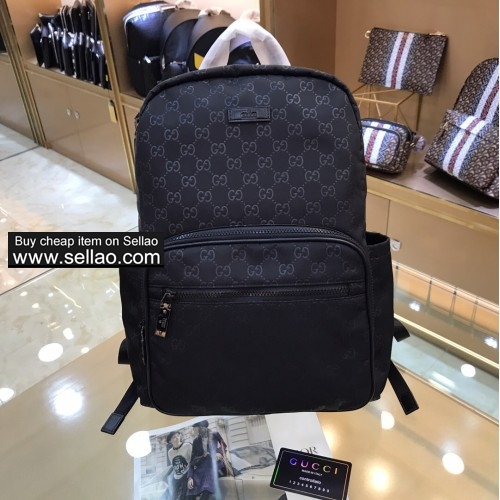 Size: 31*42*14cm Gucci new backpack double G printing nylon cloth leather men's bag women's bag