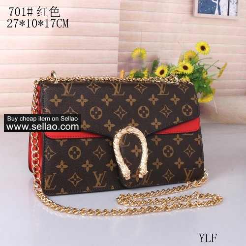 Louis Vuitton brand women's designer handbag slung shoulder chain high quality leather bag