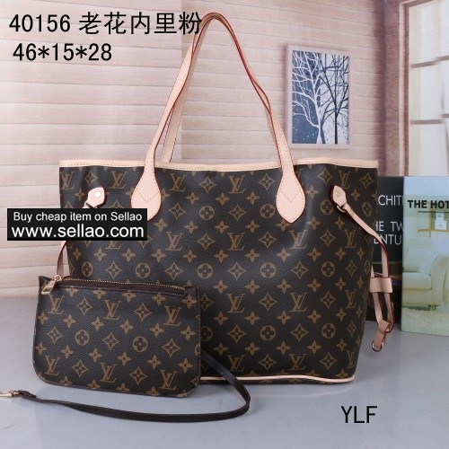Brand Louis Vuitton fashion luxury designer women tote leather handbags Shopping bag Two-piece Suit