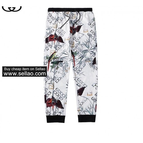 2019 New hot sale brand GUCCI Pants Slim Letter Printing Feet Joggers Sports  Casual Track Pants