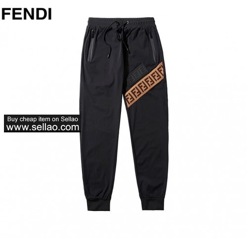 2019 New hot sale brand FENDI Pants Slim Letter Printing Feet Joggers Sports  Casual Track Pants