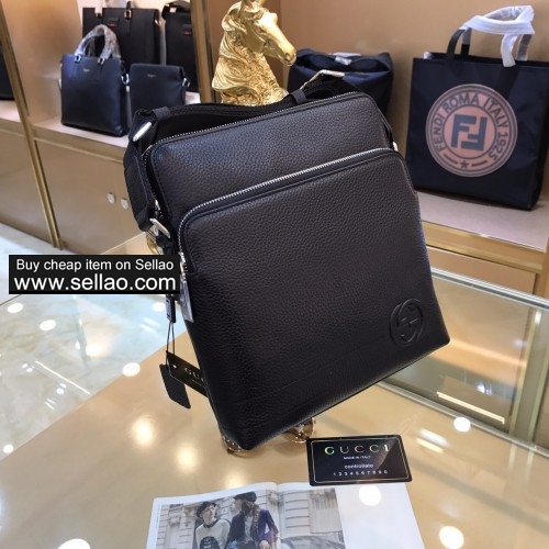 Size: 39*30*6cm GUCCI 2019 New Gucci men's Briefcase Shoulder bag Messenger bag handbag