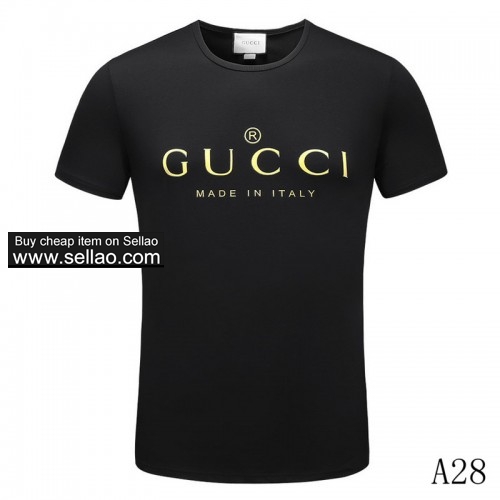 Brand GUCCI  Designer T Shirts Black White Mens T Shirts Fashion Designer T Shirts Top