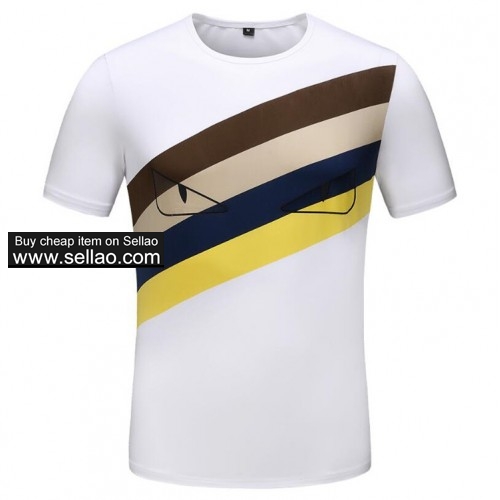 Brand FENDI eye  Designer T Shirts Black White Mens T Shirts Fashion Designer T Shirts Top with tag