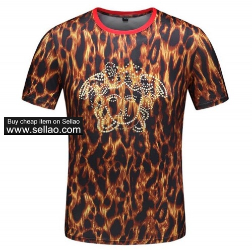 New brand Versace summer fashion Men Casual O-neck t-shirt high quality t shirt