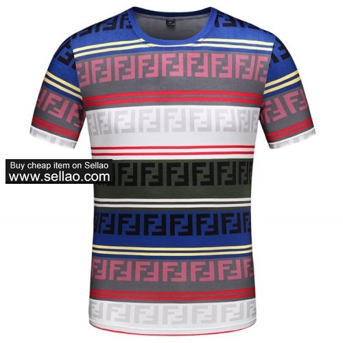 New brand FENDI summer fashion Men Casual O-neck t-shirt high quality t shirt