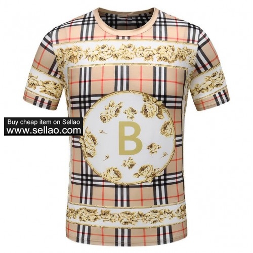 Hot Sale Designer Luxury Brand Burberry Fashion Casual Clothing Short Sleeve Tshirt Tops