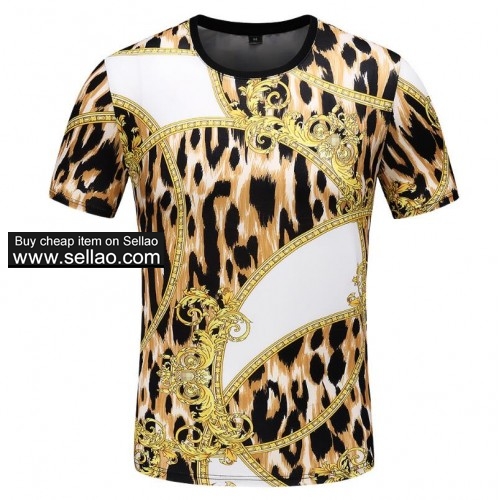 Hot Sale Designer Luxury Brand Versace Fashion Casual Clothing Short Sleeve Tshirt Tops
