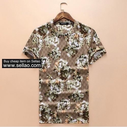 2019 NEW Luxury Brand printing flower  MEN WOEMN Fashion Casual Clothing Short Sleeve Tshirt Tops