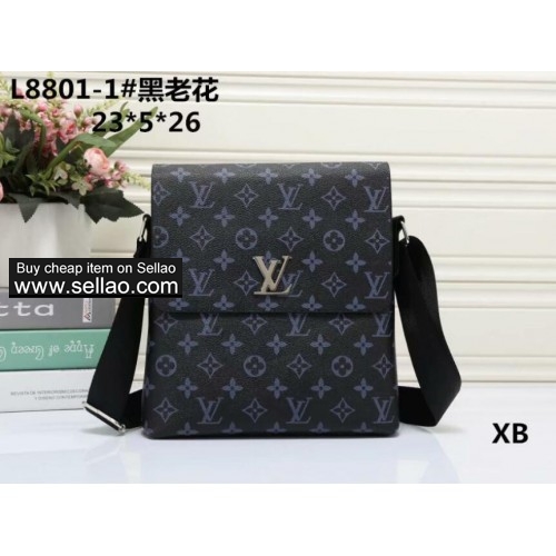 Louis Vuitton Men Bag Briefcase Casual Business Leather Messenger Bag Vintage Men's Crossbody Bag