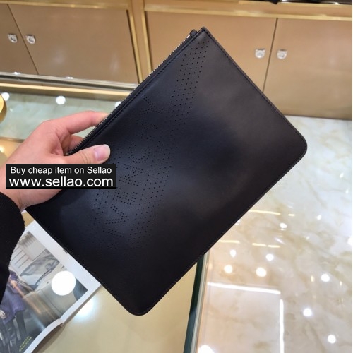 Free shipping 29*19*1cm black leather Givenchy men's new handbag Clutch wallet bag