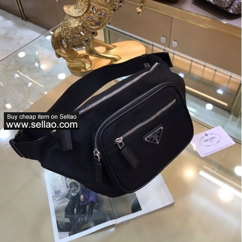 Size: 33*20*7cm PRADA Prada New pockets Men's shoulder bag wallet purse
