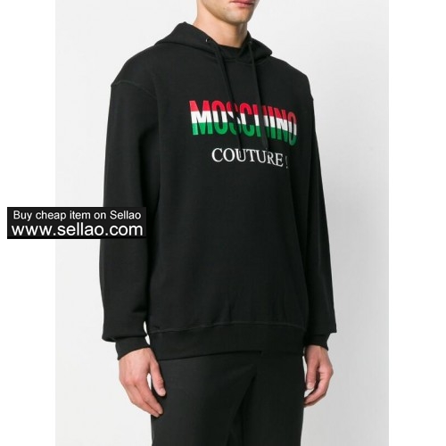 Top Quality Moschino Fashion brand New Color box logo Hip Hop Streetwear Classic hoodie