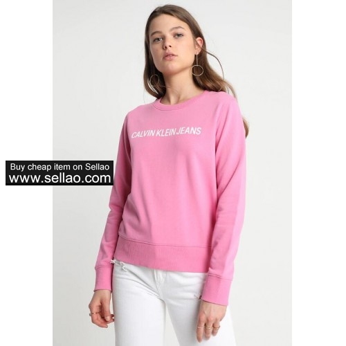 2019 New arrival autumn Calvin Klein women sweater letter logo Long Sleeve hooded Sweatshirt
