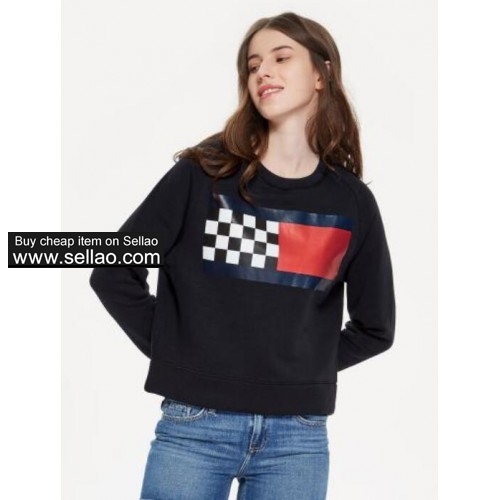 2019 New arrival autumn TOMMY women sweater letter logo Long Sleeve hooded Sweatshirt