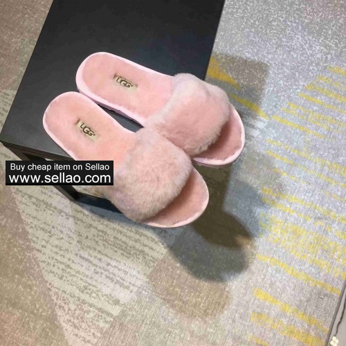 High quality 1:1  UGG New Style SLIPPERS Wool Face SANDALS WOMENS SHOES EU 36-40