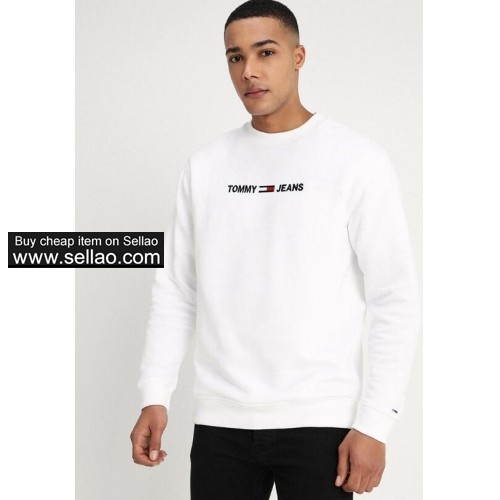 New 2019 brand Embroidery tommy Fashion Hoodie Men Women Sport Sweatshirt Long Sleeve Streetwear