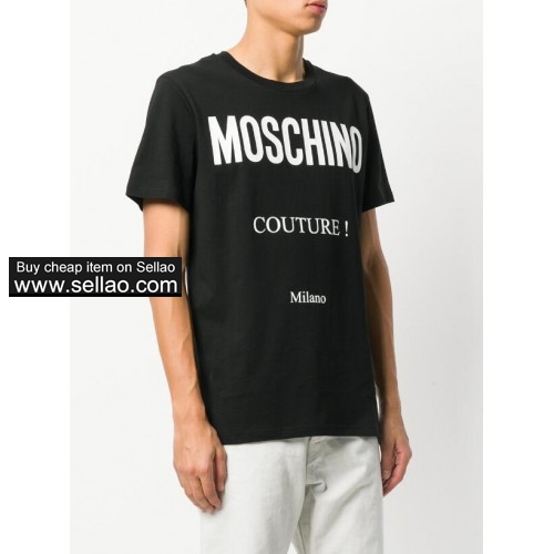 Brand Designer T Shirts Mens Tops printed Moschino Letter T Shirt Mens Clothing