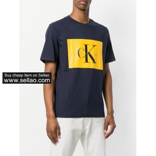 2019 New Summer Letter Calvin Klein Print T Shirt Men Tshirt Cotton Top Tees Short Sleeve
