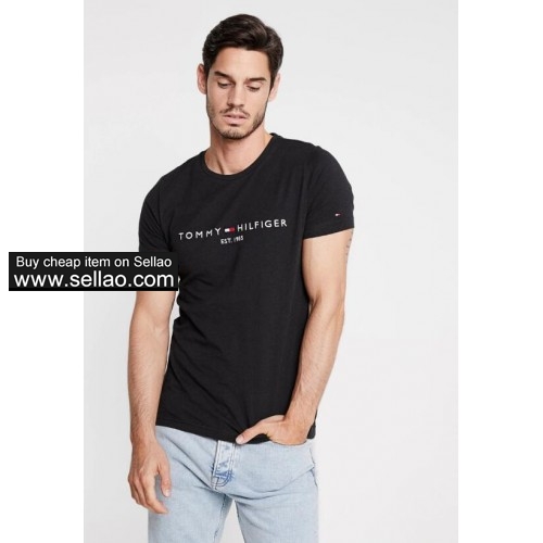 Mens Designer TOMMY Shirt Summer Tops Casual T Shirts for Men Women Short Sleeve Shirt