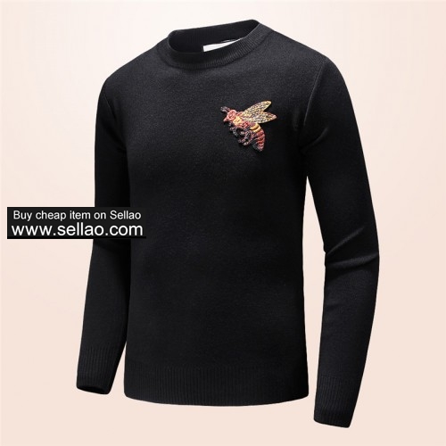 Brand GUCCI  Mens Sweater Pullover Men Brand Long Sleeve Designer Letter Embroidery Knitwear