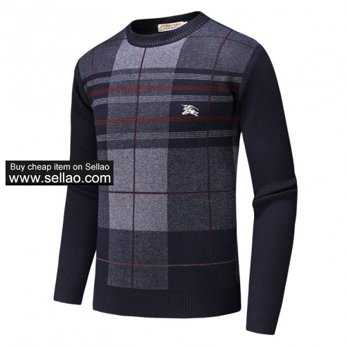 Hot sale Brand Burberry Mens Sweater Pullover Long Sleeve Designer Letter Embroidery Knitwear