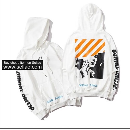 HOT ! OFF WHITE Sweater Fashion Casual Hooded Sweater Unisex