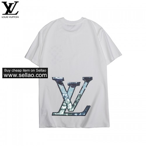 NEW ! LV Summer Men's T-Shirt Cotton Breathable