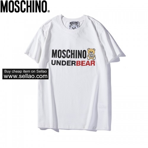 NEW ! Moschino Men's T-Shirt Summer Cotton Breathable Unisex