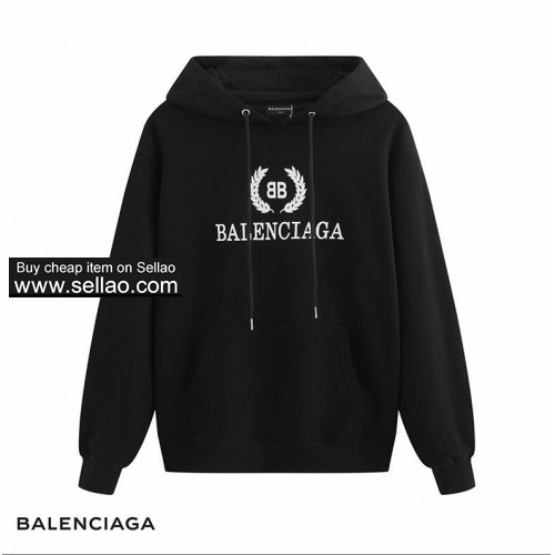 2019 New Paris brand Balenciaga men women  letter logo Long Sleeve hooded Sweatshirt