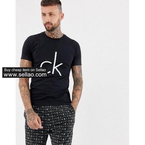 Brand Calvin Klein new 2019  Fashion Men High Quality Cotton Casual Women Tee T-shirt S-2XL