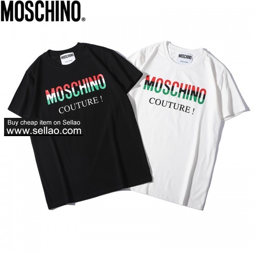Moschino Men and Women T-Shirt Summer Fashion Print Short Sleeve Free Shipping