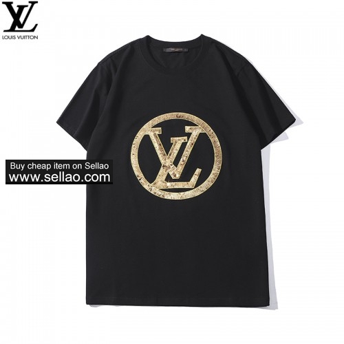 NEW ! LV Men's T-shirt Summer Short-Sleeved Free Shipping