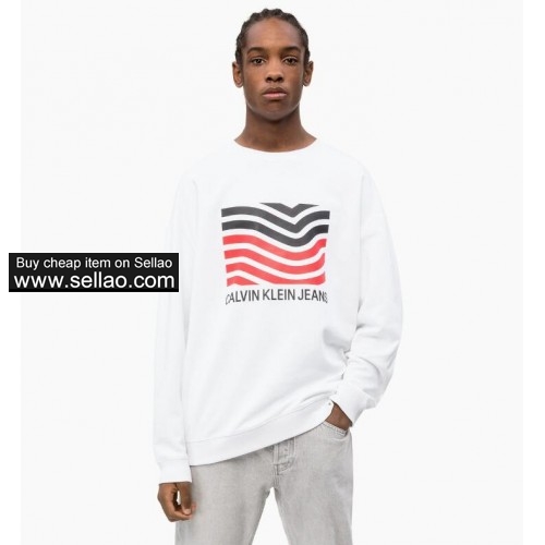 Hot sale Brand Calvin Klein Men  Long Sleeve Hoodie Hip Hop Coat Casual Clothes Sweatshirt