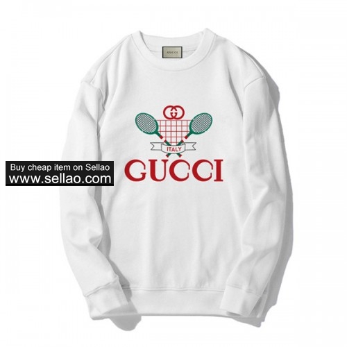 Luxury Brand Gucci Tennis racket  Hoodies Streetwear fashion  Pullover casual Outdoor Sweatshirts