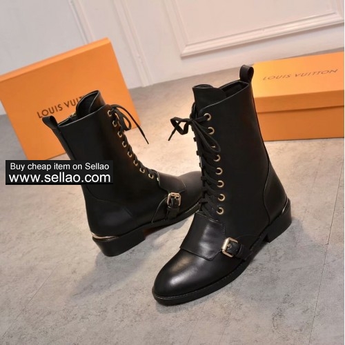 free shipping LV Louis Vuitton women's High heel shoes boots black colors size 35-41
