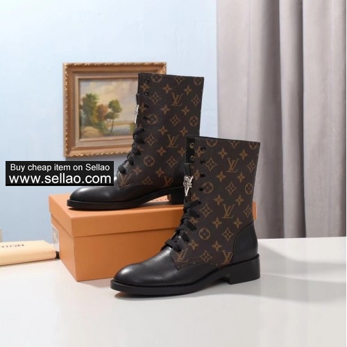 free shipping LV Louis Vuitton women's High heel shoes boots black colors size 35-42
