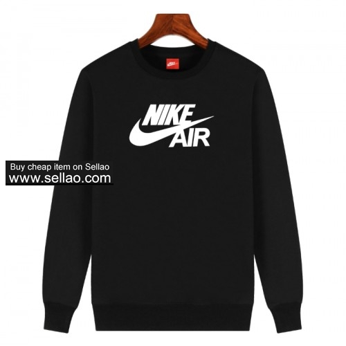 Nike Sweater Unisex Round Neck Casual Sweatshirt 8 Colors