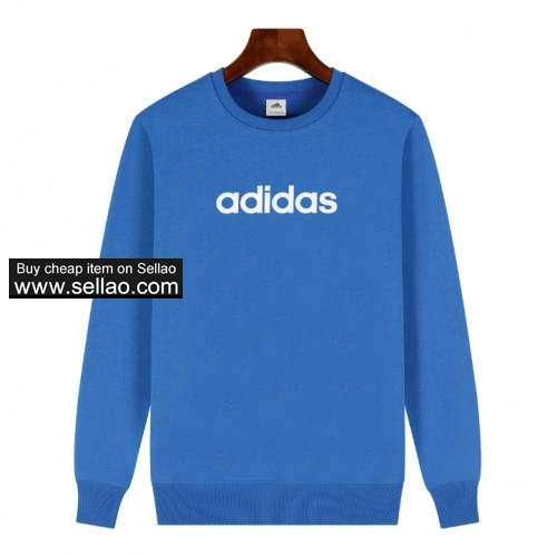 NEW! Adidas Sweater Unisex  Round Neck Casual Sweatshirt 7 Color Free Shipping