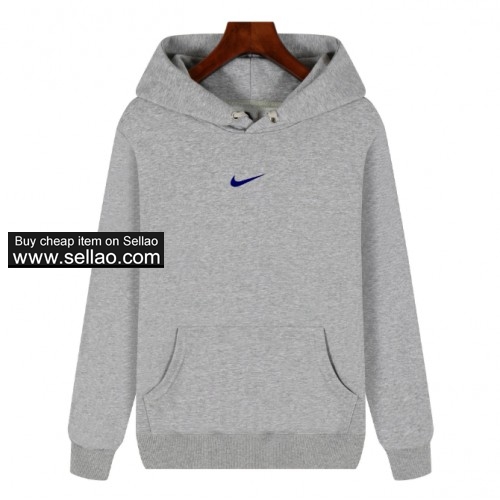 HOT! Nike  Hooded Unisex Sweater Casual Sweatshirt 4 Color Cotton Free Shipping