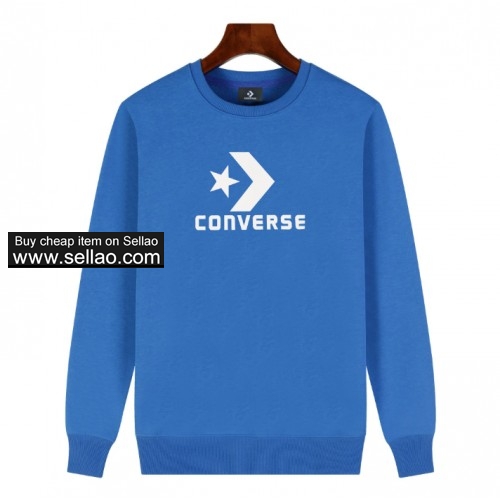 NEW ! CONVERSE Men's Sweater Good Quality Cotton Anti-Wrinkle 5 Color Free Shipping