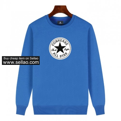HOT ! CONVERSE Men's Sweater Round Neck Pullover Sweater Cotton 6 Colors