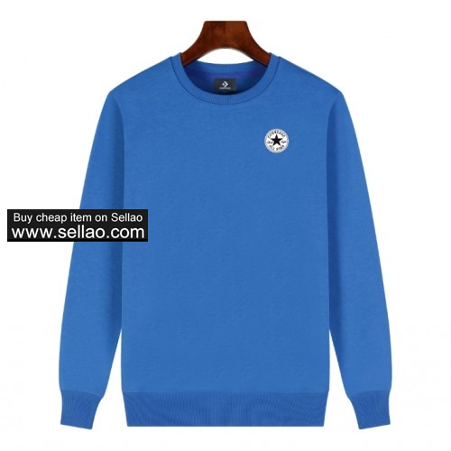 NEW! CONVERSE Men's Sweater Casual Round Neck Sweatshirt 6 Color Cotton