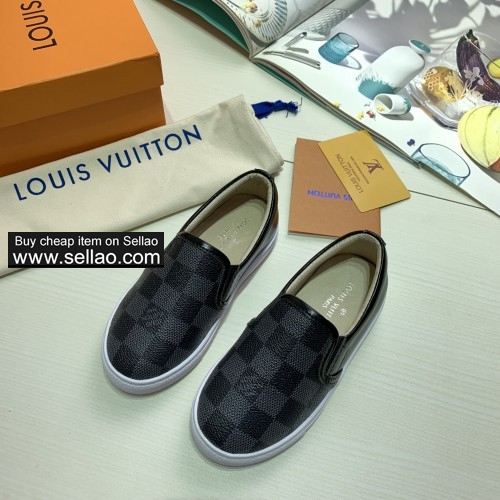 free shipping LV Louis Vuitton Children's shoes boy and girl's dress shoes black colors 24-35