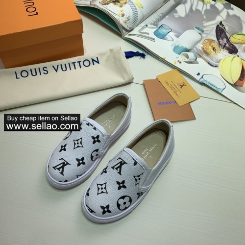 free shipping LV Louis Vuitton Children's shoes boy and girl's dress shoes white colors 24-35
